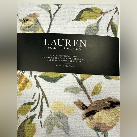 Lauren Ralph Lauren Birds on Branches Kitchen Towel - set of two - Picture 2 of 4